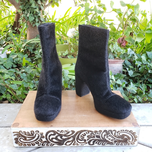 Retro-Inspired Pony Hair Free People Boots - Picture 5 of 8
